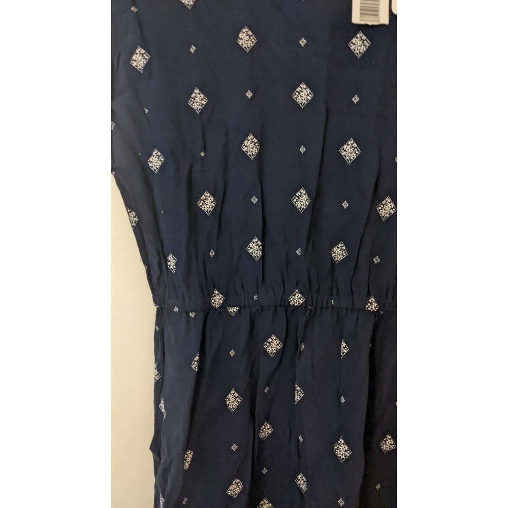 Pink Rose Boho Dress XL, Navy Blue Midi, NWT - Picture 4 of 11